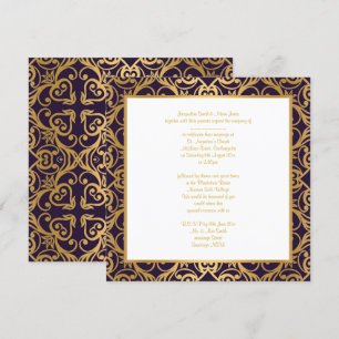 CONVITE CASAMENTO DOURADO CLÁSSICO DE ROUBO