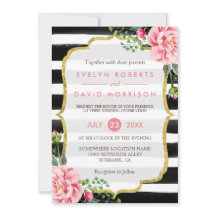 Casamento Dourado com faixas brancas planas e pret