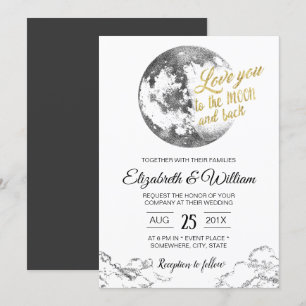 Convite Casamento Dourado da Tipografia Elegante