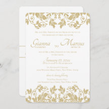 Casamento Dourado Damask Emblem