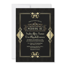 Casamento Dourado de Arte Negra Deco Fleur-de-Lis