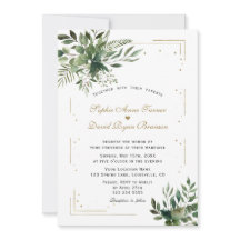 Casamento Dourado de Confetti Elegante Greenery