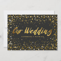 Casamento Dourado de Confetti em Forma de Coração