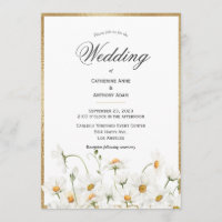 Casamento Dourado de Cor da Água Floral dos White