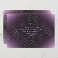 Casamento Dourado de Diamante Roxo da Elegância