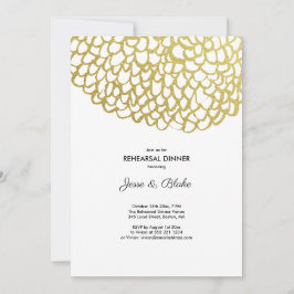 Convite Casamento Dourado de Ensaio de Pais desenhado à mã