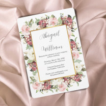 Casamento Dourado de Florais Verdes Rosa-Rosa-Molh