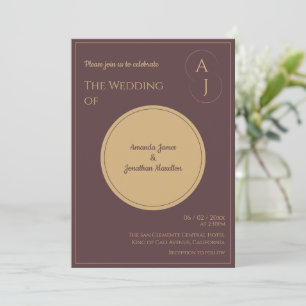 Convite Casamento Dourado de luxo elegante