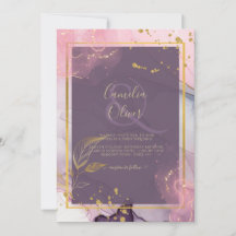 Casamento Dourado de Múrpura Roxo de Lavanda LeahG