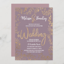 Casamento Dourado de Ombre Mauve Lilac