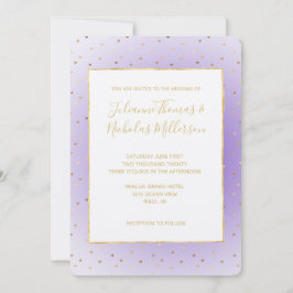 Convite Casamento Dourado de Ombre Roxo