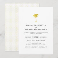 Casamento Dourado de Palmeiras Elegante Faux