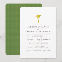 Casamento Dourado de Palmeiras Elegante Faux | Ver