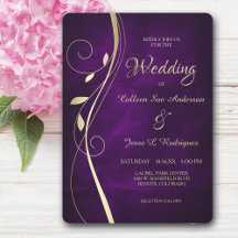 Casamento Dourado de roxo roxo