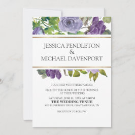 Convite Casamento Dourado de Vinhas Verdes Florais De Mola