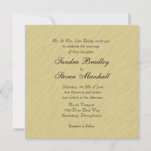 Convite Casamento Dourado e macio