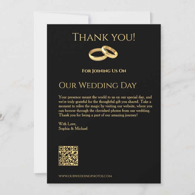 Convite Casamento Dourado e negro- (Frente)