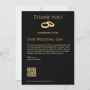 Convite Casamento Dourado e negro-