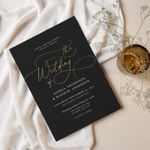 Casamento Dourado e sofisticado de Script Elegante