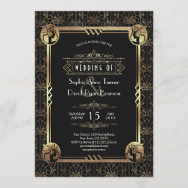 Convite Casamento Dourado exclusivo do Excelente Negro Gat