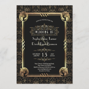 Convite Casamento Dourado exclusivo do Excelente Negro Gat