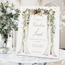 Casamento Dourado Floral Chuppah