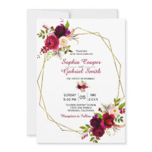 Casamento Dourado Floral de Frame Floral da Modern