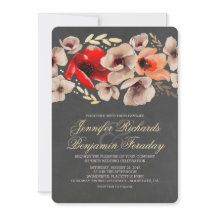 Casamento Dourado Floral Russo Chalkboard