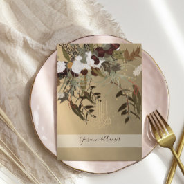Convite Casamento Dourado Floral Russo do Bismillah Islâmi