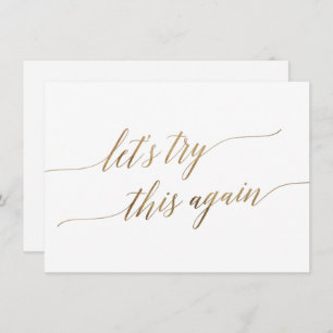 Convite Casamento Dourado legante de caligrafia muda a dat