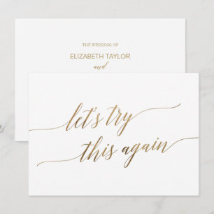 Convite Casamento Dourado legante muda data