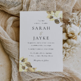 Convite Casamento Dourado Mínimo e Moderno Simples