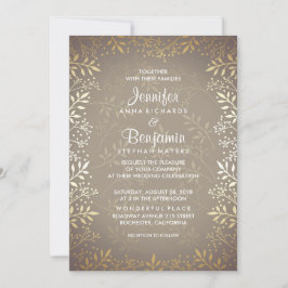 Convite Casamento Dourado Respiração do Bebê