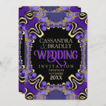 Casamento Dourado Roxo Roxo Real