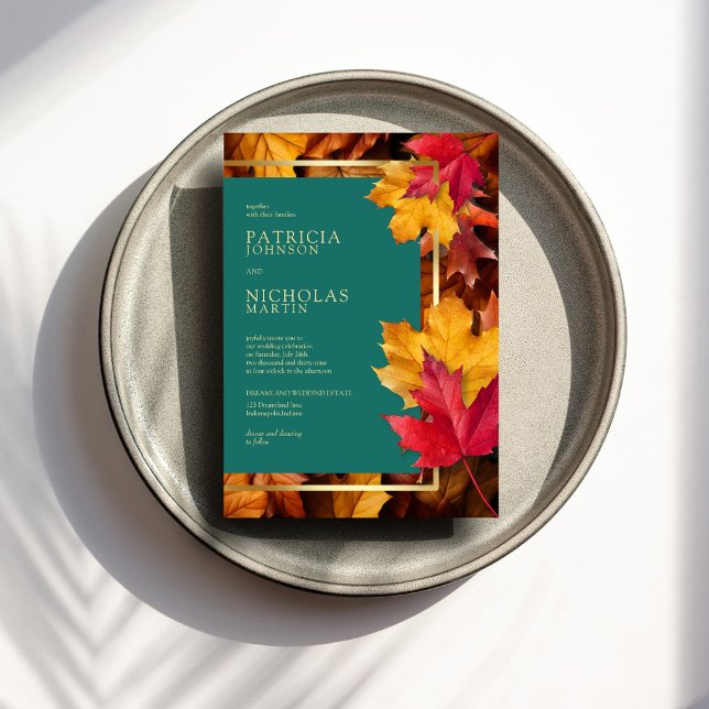 Convite Casamento Dourado Russo de Chá e Queda (Criador carregado)