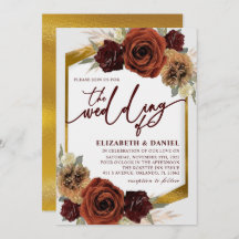 Casamento Dourado Rustic Floral Pampas Grass