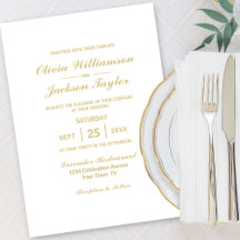 Casamento Dourado Simples e Elegante