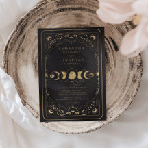 Casamento Dourado Tarot Celestial Preto e Faux