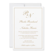 Casamento Dourado tradicional monograma formal ele