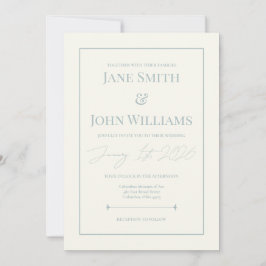 Convite Casamento Dusty Blue Eterno 5x7