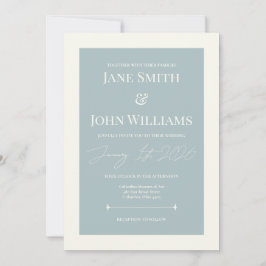 Convite Casamento Dusty Blue Eterno 5x7