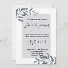 Convite Casamento Dusty Blue Eucalyptus