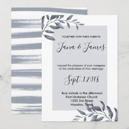 Convite Casamento Dusty Blue Eucalyptus