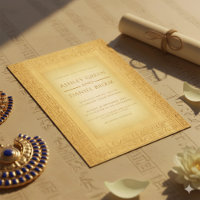 Casamento Egípcio Dourado dos Antigos Motifs Hieró