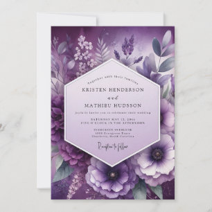 Convite Casamento Elegância Floral Âmbar