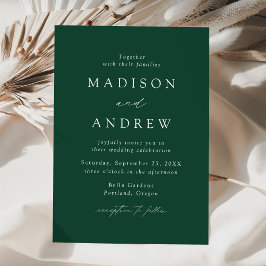 Convite Casamento Elegância Moderna Verde