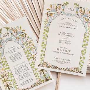 Convite Casamento Elegância Real Vitoriana Salve a Data