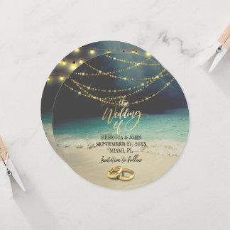 Convite Casamento Elegant Beach Summer