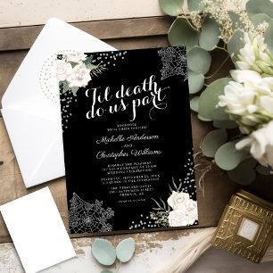 Convite Casamento Elegante Até que a Morte Nos Separe