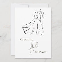 Casamento Elegante B&W Tux e Vestido Casamento For